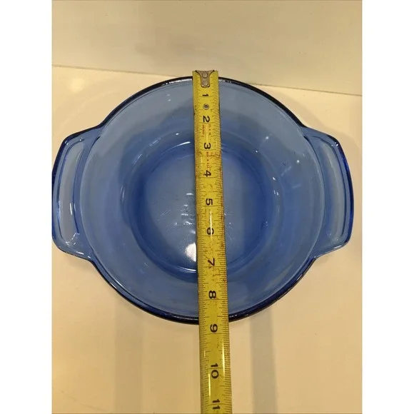Vintage Anchor Hocking Casserole Dish USA Cobalt Blue Ovenware 1.5 Qt with Lid - Picture 4 of 4